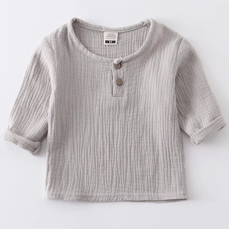 Casual Tops for Baby Boys Soft Muslin Organic